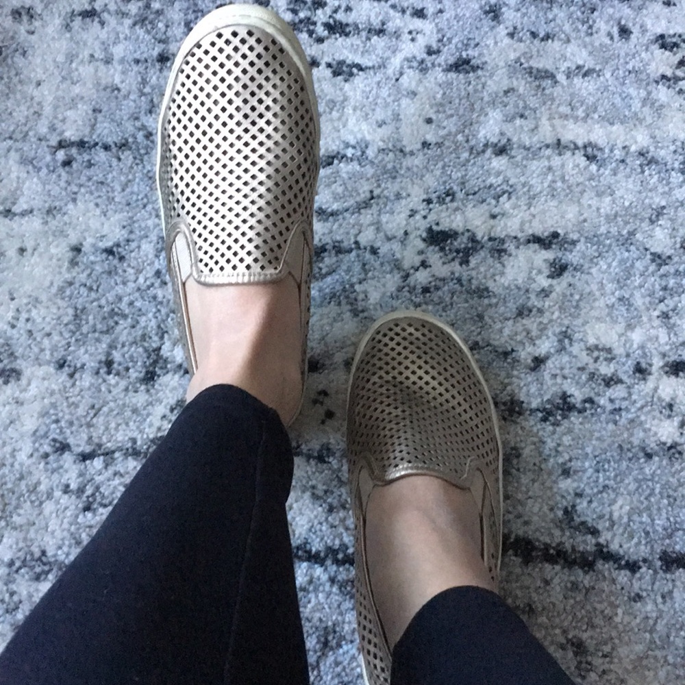 Tory Burch gold sneaker slides